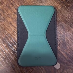 Teal and Black magnetic Card Holder